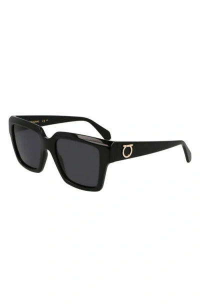 Ferragamo Gancini 54mm Rectangular Sunglasses In White