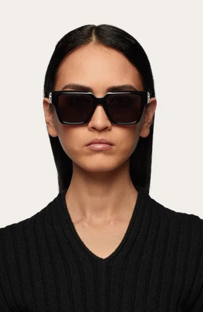 Ferragamo Gancini 54mm Rectangular Sunglasses In White