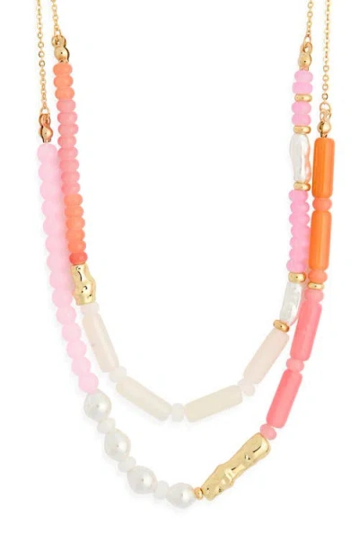 Leith Two-row Beaded Necklace In Multi