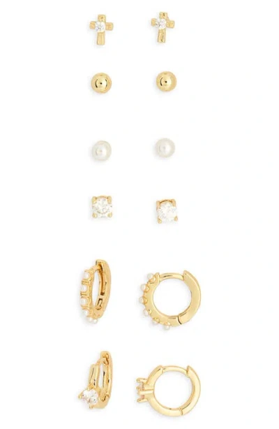 Leith Assorted 6-pack Cubic Zirconia Earrings In Multi