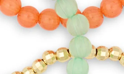 Leith Assorted 5-pack Beaded Stretch Bracelets In Multi