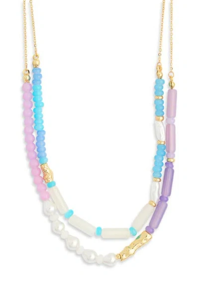 Leith Two-row Beaded Necklace In Multi