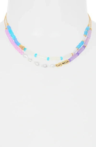 Leith Two-row Beaded Necklace In Multi