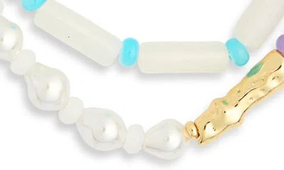 Leith Two-row Beaded Necklace In Multi