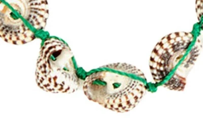Clare V . Checker Shell Necklace In Multi