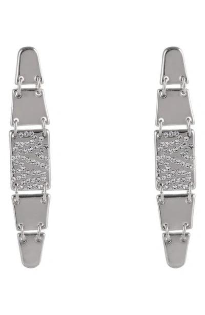 Laundry By Shelli Segal Pavé Crystal Linear Drop Earrings In Blue