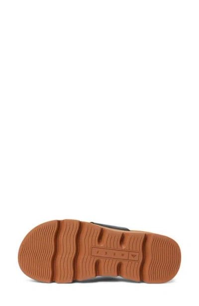 Reef Vista Luxe Siaa Platform Wedge Slide Sandal In Black