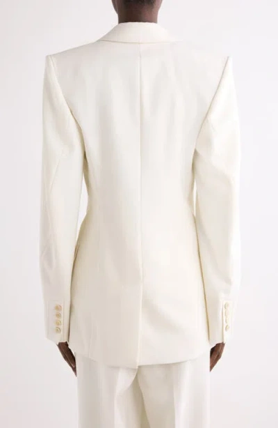 Givenchy Double-breasted Cocoon Jacket In Wool And Mohair In White