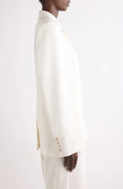 Givenchy Double-breasted Cocoon Jacket In Wool And Mohair In White