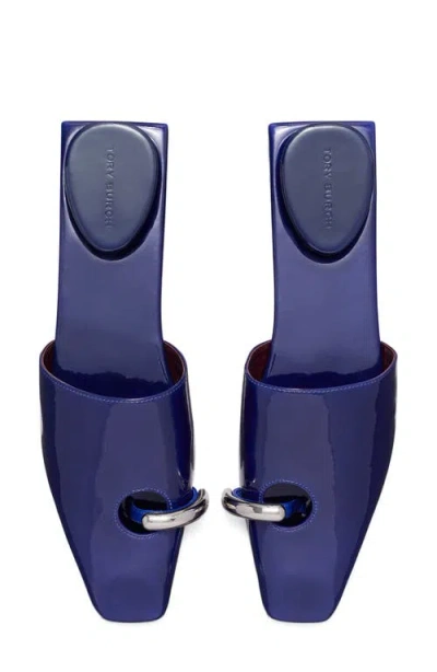 Tory Burch Pierced Mule In Blue
