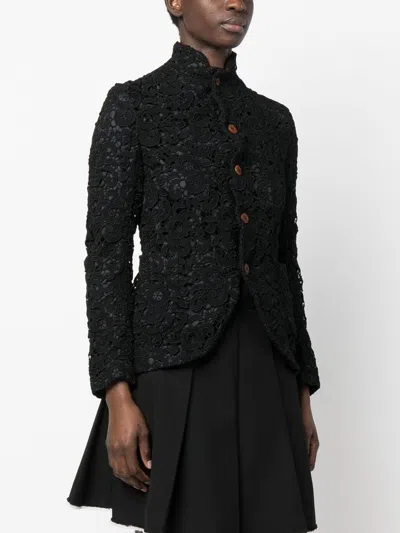 Comme Comme Single Breasted Jacket In Black
