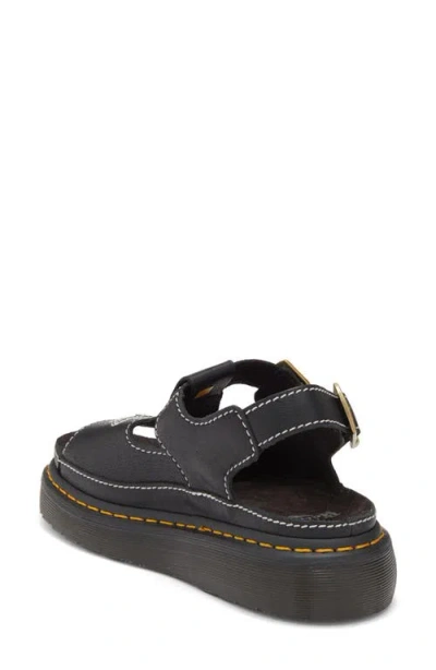 Dr. Martens Dunnet Flower Full Grain Leder Sandalen In Black
