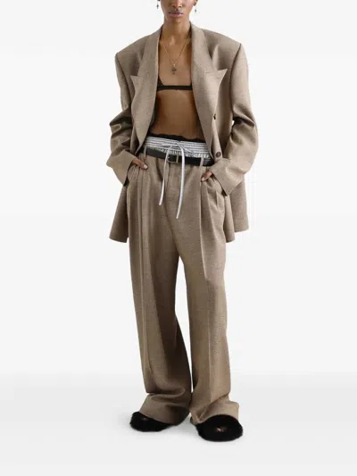 Dolce & Gabbana Grey Viscose Jacket In Brown