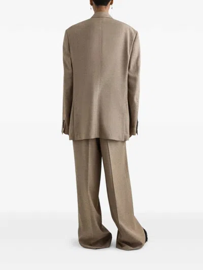 Dolce & Gabbana Grey Viscose Jacket In Brown