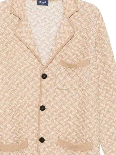 Drumohr Jacket `razor Blade` In Neutral