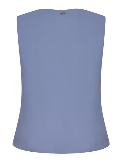 Herno V-neck Sleeveless Top In Blue