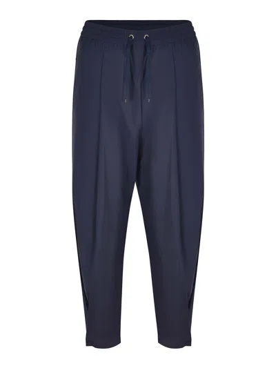 Herno Pleated Drawstring Pants In Blue