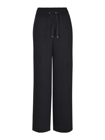 Herno Drawstring Elasticated-waist Trousers In Black