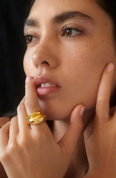 Lady Grey Double Bubble Ring In Neutral