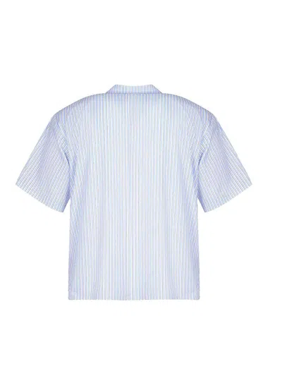 Msgm Pantalone In Cotone Con Doppio Elastico In Blue