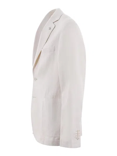 Manuel Ritz Linen Jacket In White