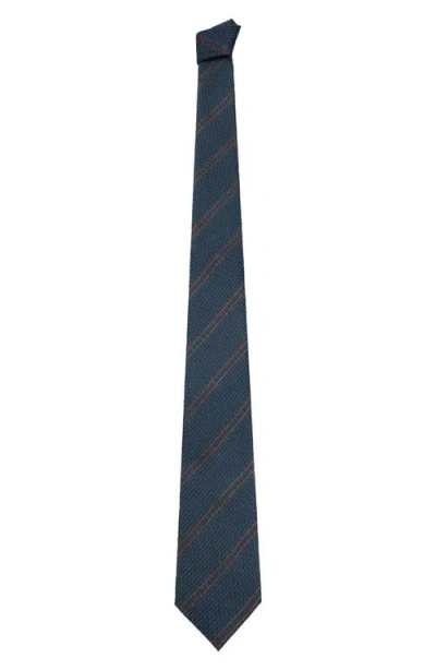 Mango Silk Microstructure Tie In Green