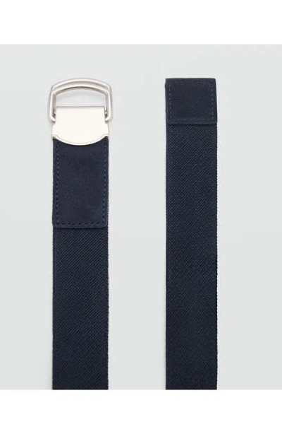Mango Mixed Media Belt In Orange