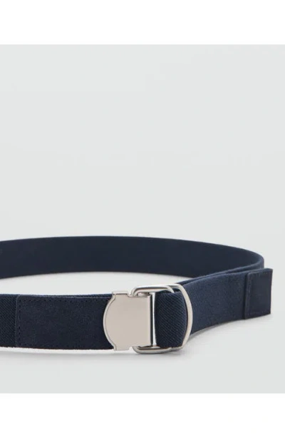 Mango Mixed Media Belt In Orange