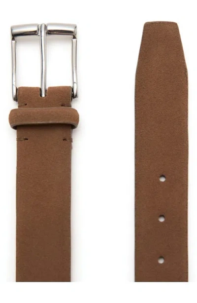 Mango Suede Belt In Brown