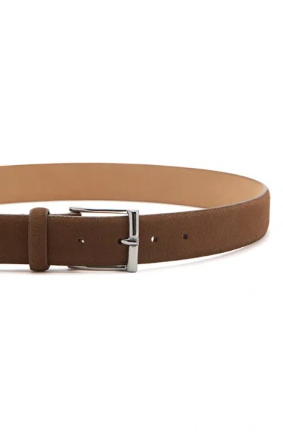Mango Suede Belt In Brown