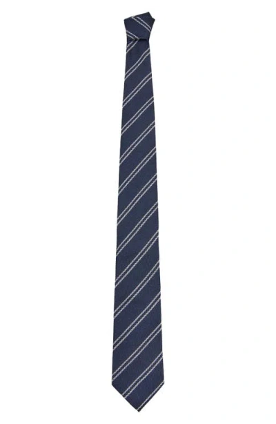 Mango Microstructure Stripe Tie In Green