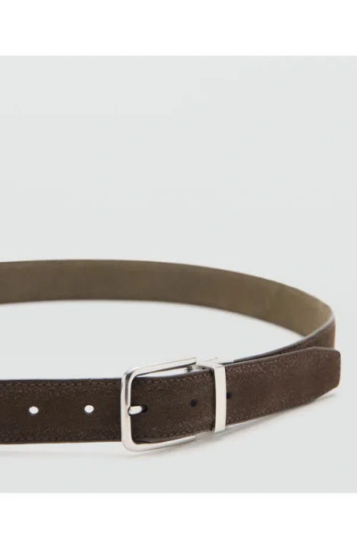 Mango Leather Belt In Gold
