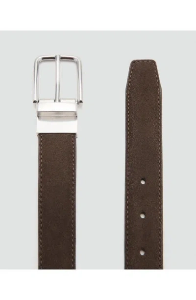 Mango Leather Belt In Gold