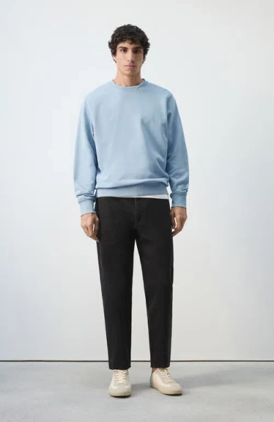 Mango Regular Fit Cotton Sweatshirt In Blue