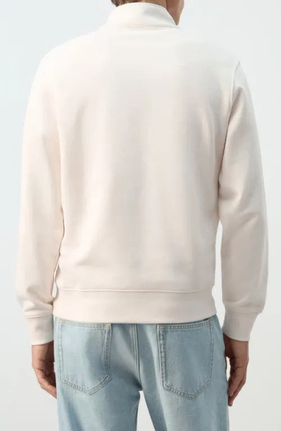 Mango Quarter Zip Pullover In Neutral