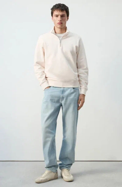 Mango Quarter Zip Pullover In Neutral