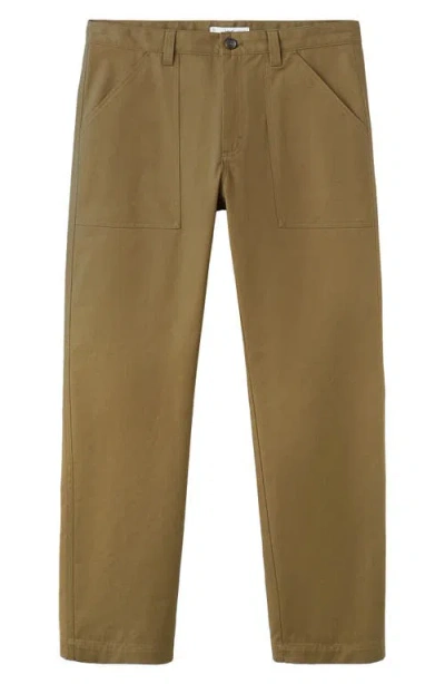 Mango Relaxed-fit Pants With Patch Pockets In Brown