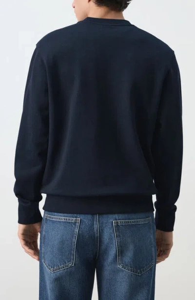 Mango Regular Fit Cotton Sweatshirt In Blue
