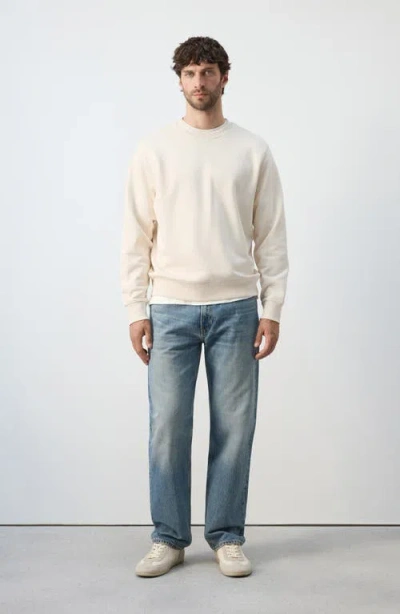 Mango Regular Fit Cotton Sweatshirt In White