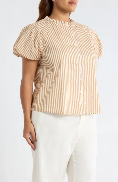 Sugarlips Dream State Avy Cotton Button-up Top In Multi