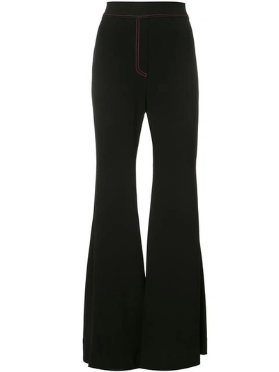 Ellery Flared Stitched Trousers In Black