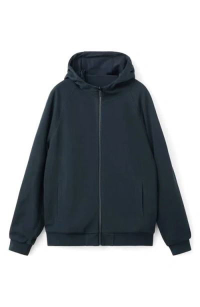 Mango Performance Zip Hoodie In Blue