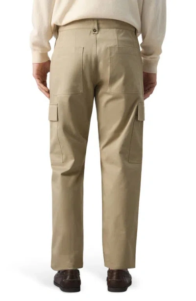 Mango Relaxed Fit Flat Front Cargo Pants In Brown