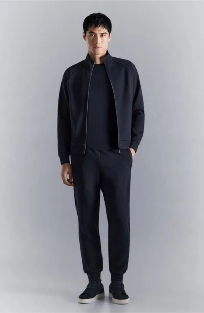 Mango Comfort Stretch Joggers In Blue