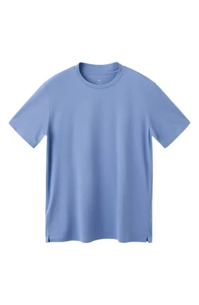 Mango Slim Fit Comfort Stretch T-shirt In Blue