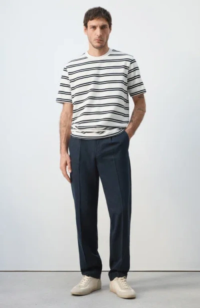 Mango Regular Fit Stripe Cotton Blend T-shirt In Multi