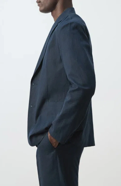 Mango Slim Fit Blazer In Black