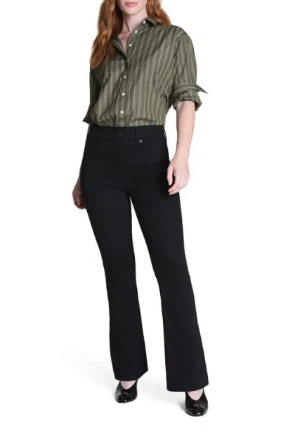 Spanx ® 2.0 Pull-on Flare Jeans In Black