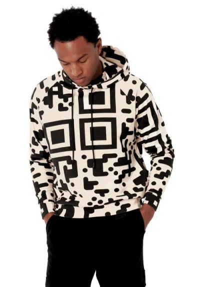 Dai Moda Qr Code Hoodie In Black