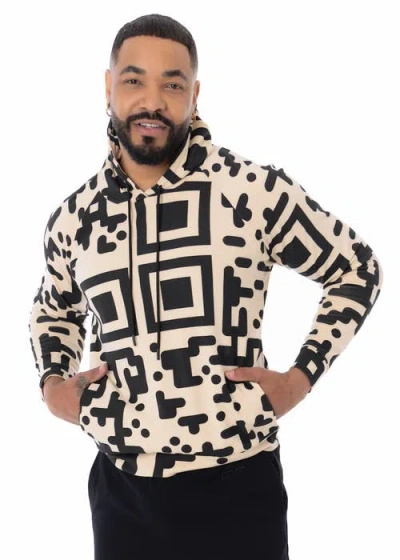 Dai Moda Qr Code Hoodie In Black